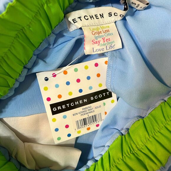 Gretchen Scott Bon Voyage Tie Waist Pants in Periwinkle Size Small $129 - Picture 11 of 12